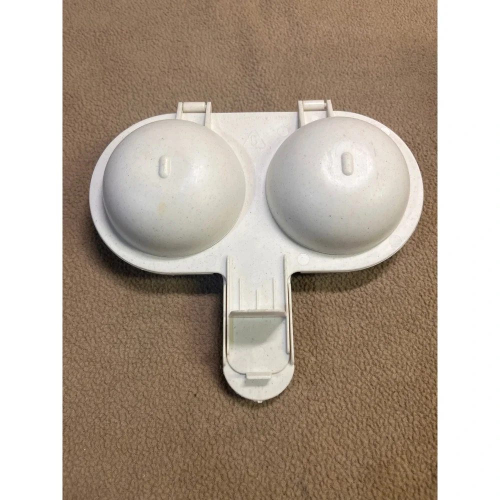 Nordic Ware Microwave Egg Poacher Dual Cavity Cream Speckled USA Made Kitchen